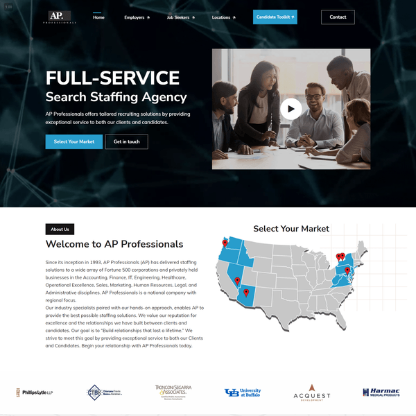 approfessionals.com website desktop screenshot